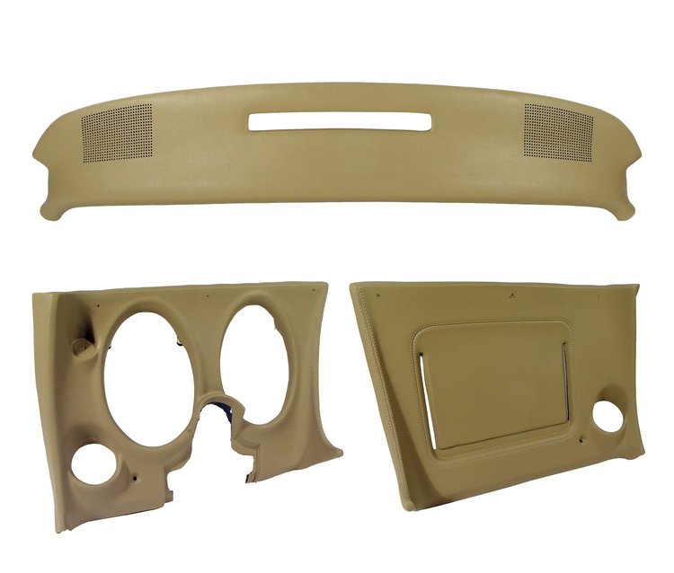 401515ST Upper & Lower Dash Pad Set, 1970-1970 Chevy Corvette, Light Saddle