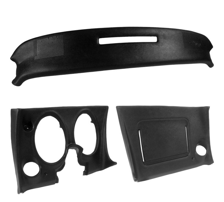 401520ST Upper & Lower Dash Pad Set, 1970-1970 Chevy Corvette, Black