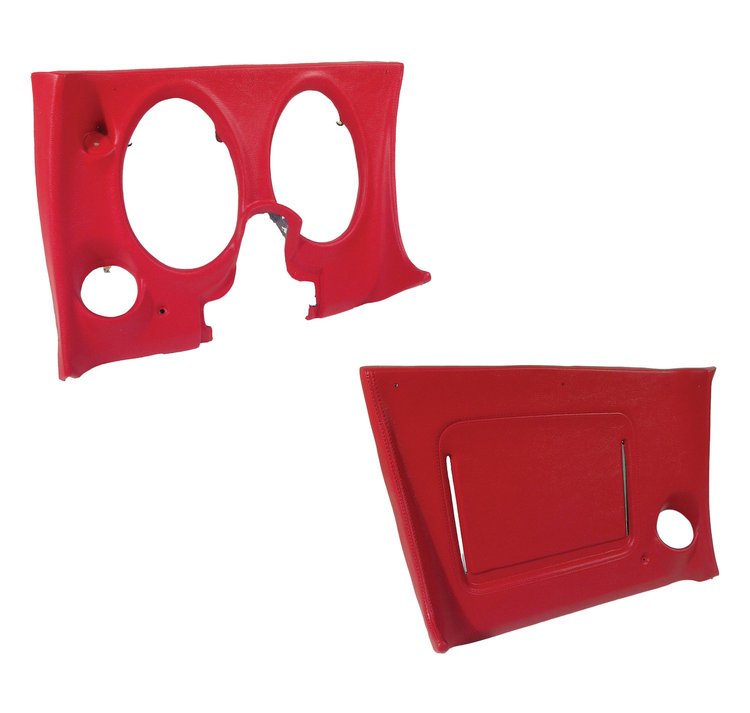 401530PR Lower Dash Pad Pair, 1970-1970 Chevy Corvette, Red