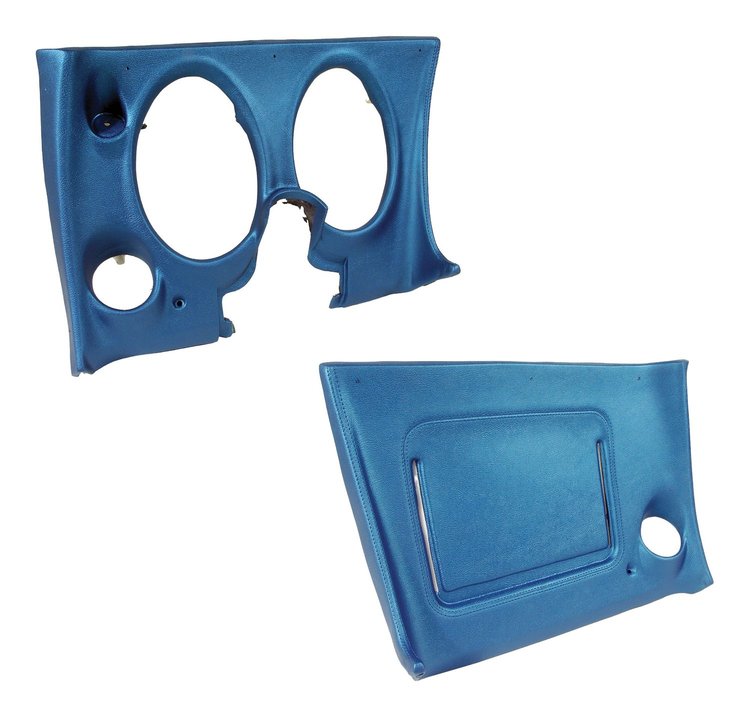 401541PR Lower Dash Pad Pair, 1970-1970 Chevy Corvette, Bright Blue