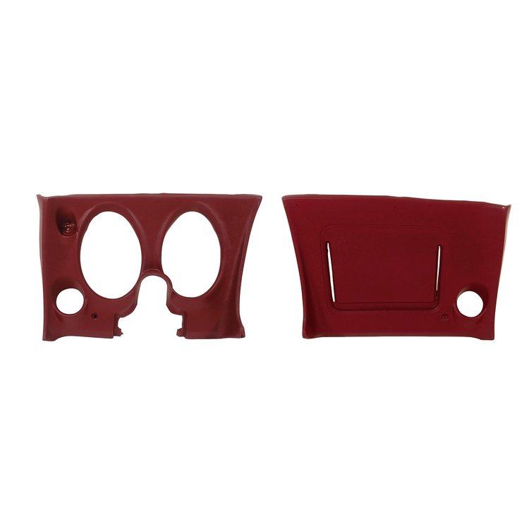 401731PR Lower Dash Pad Pair, 1973-1975 Chevy Corvette, Oxblood