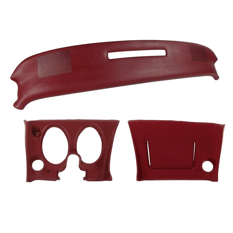 401731ST Upper & Lower Dash Pad Set, 1973-1975 Chevy Corvette, Oxblood