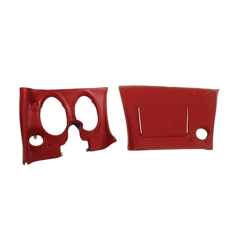 401734PR Lower Dash Pad Pair, 1976-1976 Chevy Corvette, Firethorn