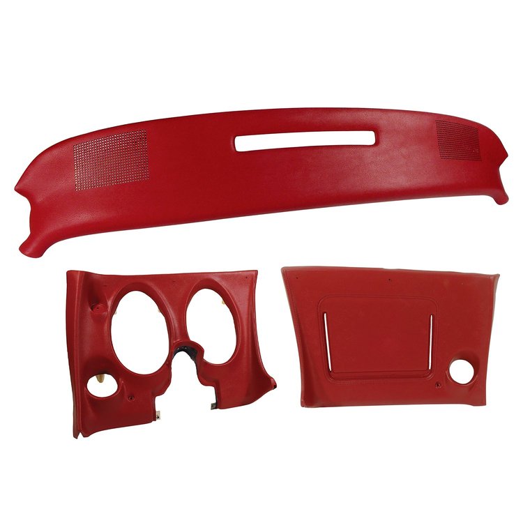 401734ST Upper & Lower Dash Pad Set, 1976-1976 Chevy Corvette, Firethorn