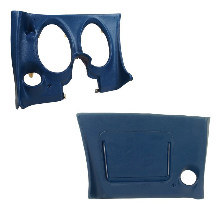 401747PR Lower Dash Pad Pair, 1971-1972 Chevy Corvette, Royal Blue