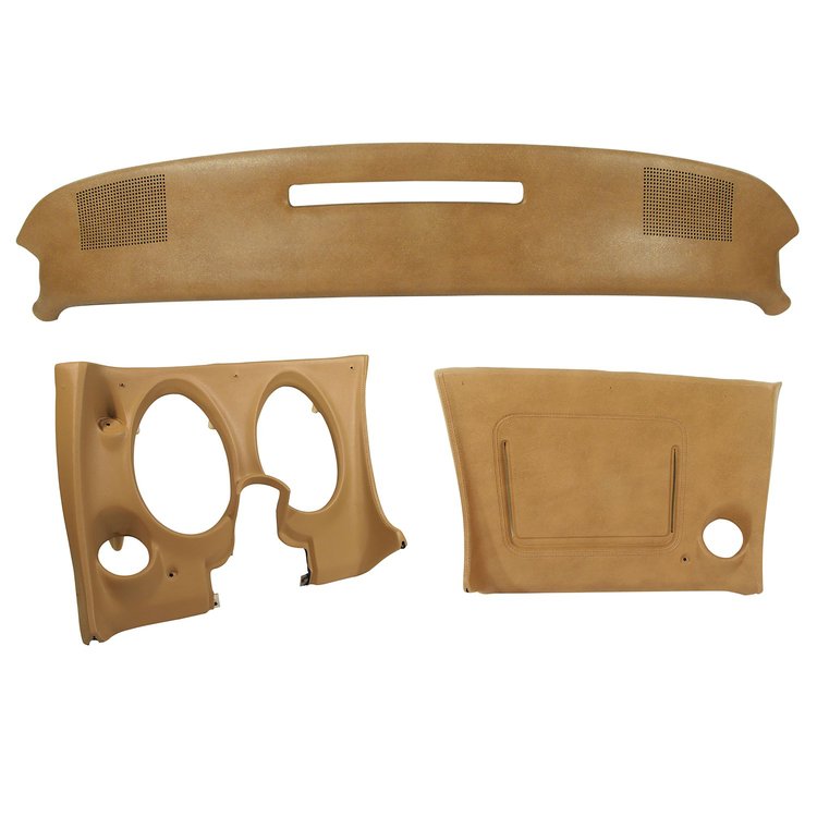 401757ST Upper & Lower Dash Pad Set, 1976-1976 Chevy Corvette, Buckskin