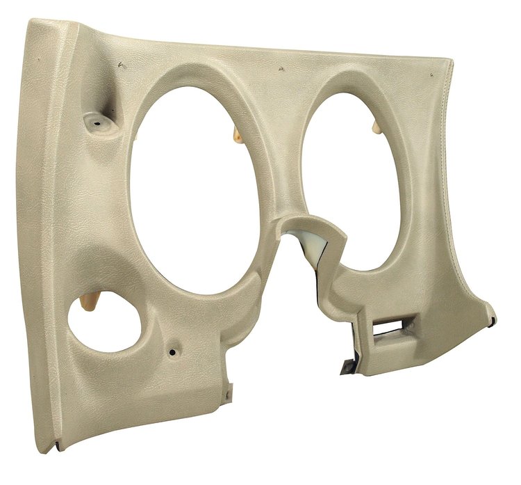 401816 Lower Dash Pad, 1974-1975 Chevy Corvette, Neutral, Left/Driver, w/Lower A/C Vent Cutout