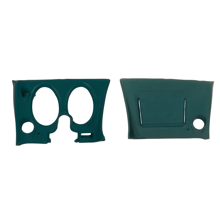 401819PR Lower Dash Pad Pair, 1976-1976 Chevy Corvette, Blue Green, w/Lower AC Vent Cutout