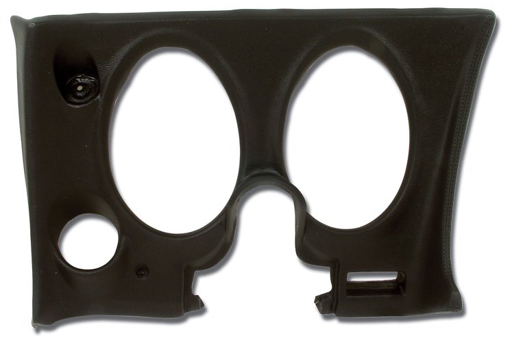 401820 Lower Dash Pad, 1974-1976 Chevy Corvette, Black, Left/Driver, w/Lower A/C Vent Cutout