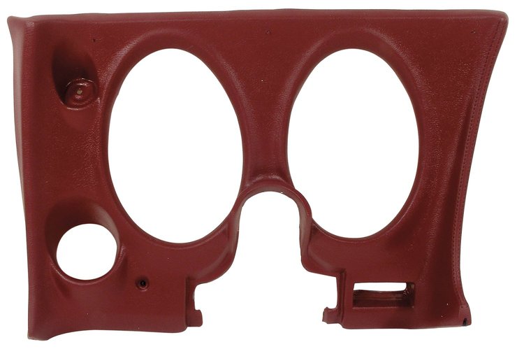 401831 Lower Dash Pad, 1974-1975 Chevy Corvette, Oxblood, Left/Driver, w/Lower A/C Vent Cutout