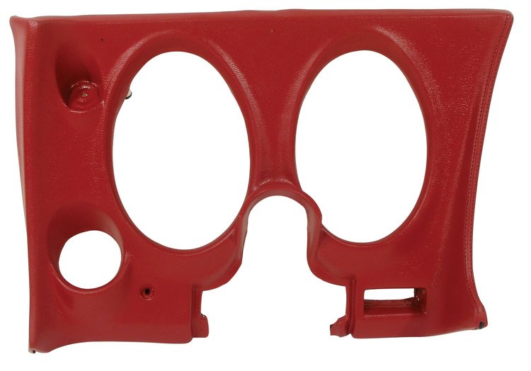 401834 Lower Dash Pad, 1976-1976 Chevy Corvette, Firethorn, Left/Driver, w/Lower A/C Vent Cutout