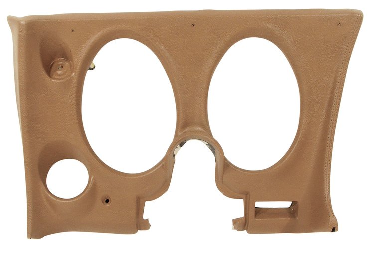 401851 Lower Dash Pad, 1974-1975 Chevy Corvette, Medium Saddle, Left/Driver, w/Lower A/C Vent Cutout