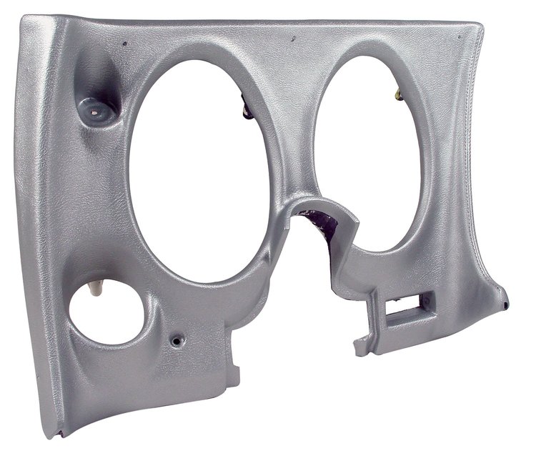 401861 Lower Dash Pad, 1974-1975 Chevy Corvette, Silver, Left/Driver, w/Lower A/C Vent Cutout