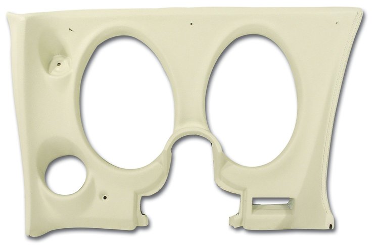401876 Lower Dash Pad, 1976-1976 Chevy Corvette, White, Left/Driver, w/Lower A/C Vent Cutout