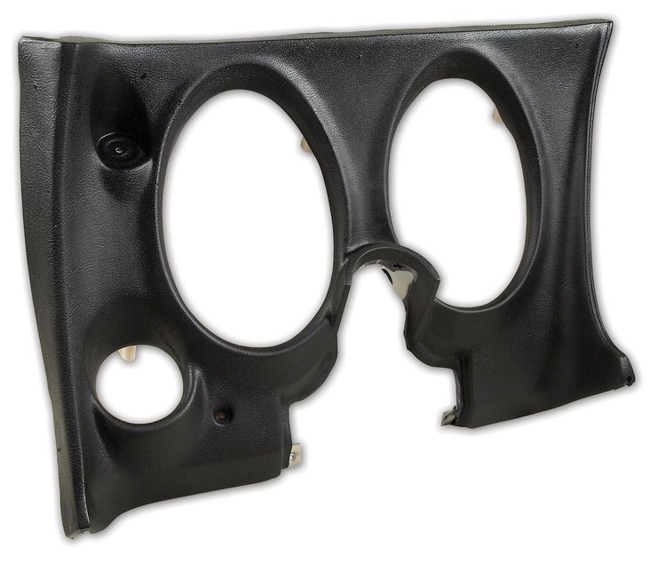 402020 Lower Dash Pad, 1977-1977 Chevy Corvette, Black, Left/Driver