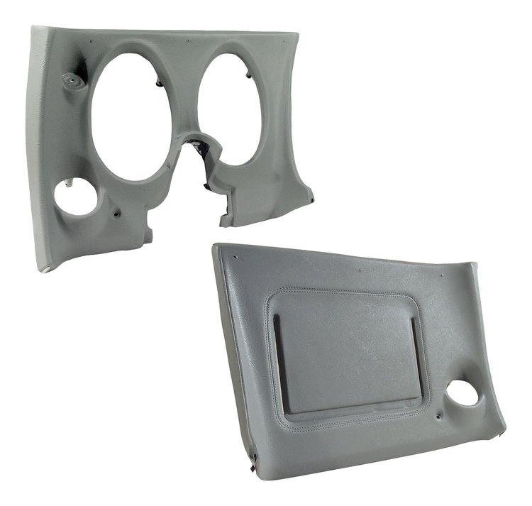 402067PR Lower Dash Pad Pair, 1977-1977 Chevy Corvette, Smoke, W/O Lower AC Vent Cutout