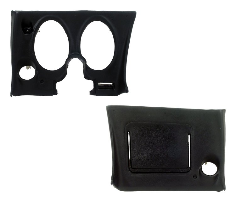 402120PR Lower Dash Pad Pair, 1977-1977 Chevy Corvette, Black, w/Lower AC Vent Cutout