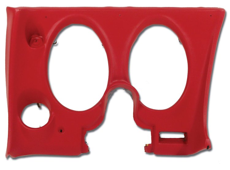402124 Lower Dash Pad, 1977-1977 Chevy Corvette, Red, Left/Driver, w/Lower A/C Vent Cutout