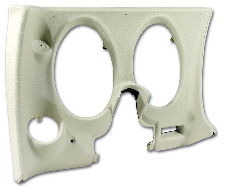402176 Lower Dash Pad, 1977-1977 Chevy Corvette, White, Left/Driver, w/Lower A/C Vent Cutout