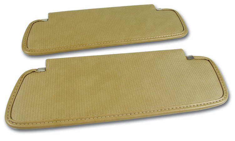 408015 Sunvisors, 1970-1972 Chevy Corvette, Light Saddle Comfortweave