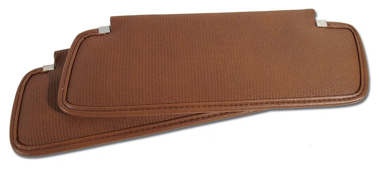 408023 Sunvisors, 1973-1973 Chevy Corvette, Dark Saddle Comfortweave