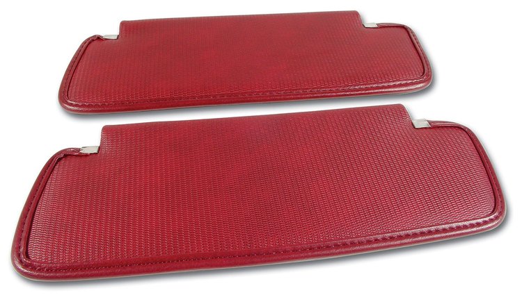 408031 Sunvisors, 1973-1973 Chevy Corvette, Oxblood Comfortweave