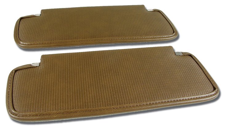 408053 Sunvisors, 1970-1972 Chevy Corvette, Dark Saddle Comfortweave