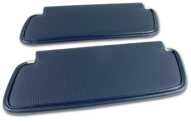 408143 Sunvisors, 1974-1975 Chevy Corvette, Dark Blue Comfortweave
