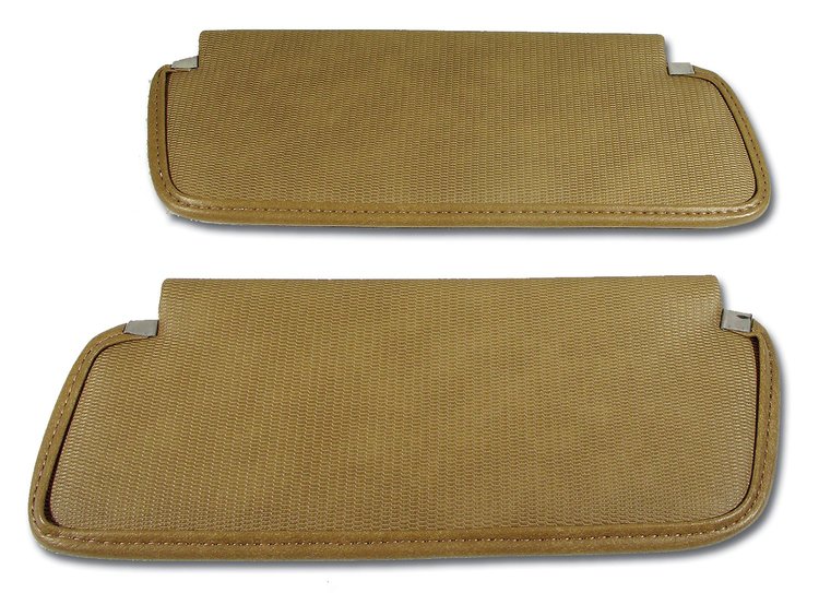 408151 Sunvisors, 1974-1975 Chevy Corvette, Medium Saddle Comfortweave