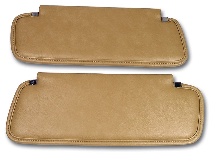 408215 Sunvisors, 1970-1972 Chevy Corvette, Light Saddle Madrid