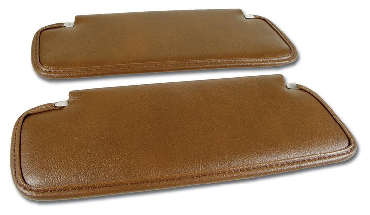 408223 Sunvisors, 1973-1973 Chevy Corvette, Dark Saddle Madrid