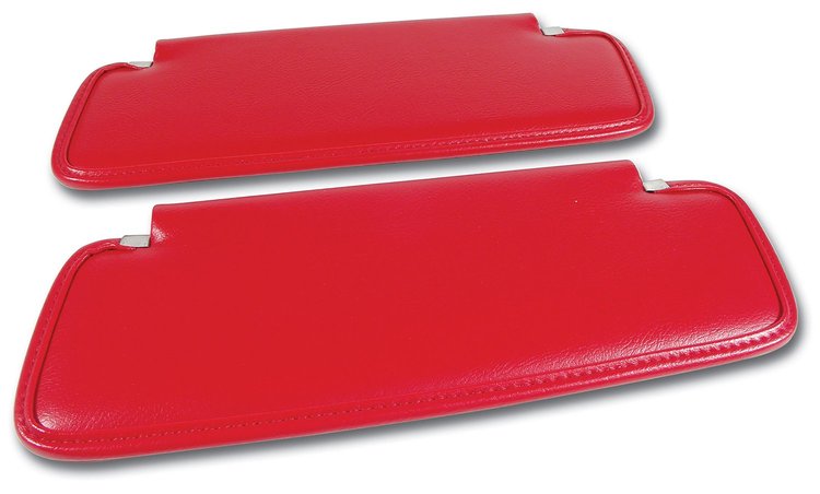 408230 Sunvisors, 1969-1972 Chevy Corvette, Red Madrid
