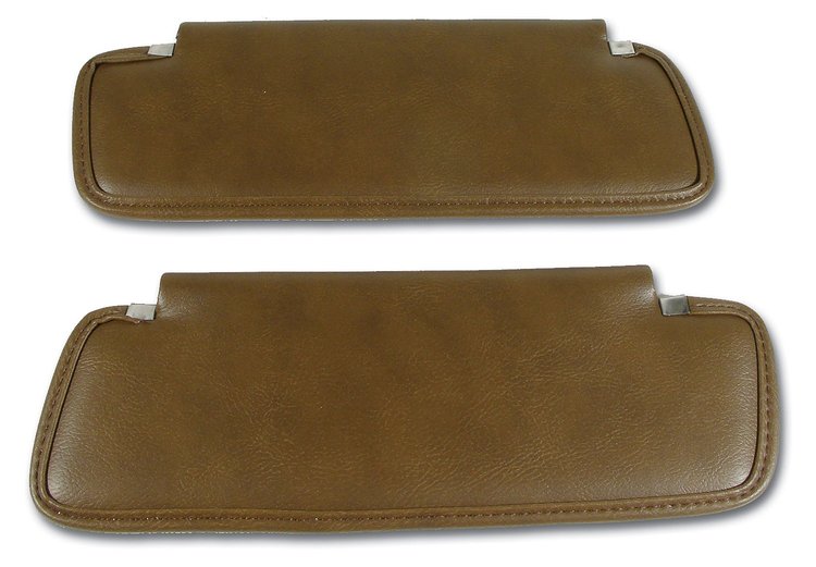 408253 Sunvisors, 1970-1972 Chevy Corvette, Dark Saddle Madrid