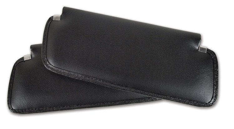 408320 Sunvisors, 1974-1975 Chevy Corvette, Black, Madrid