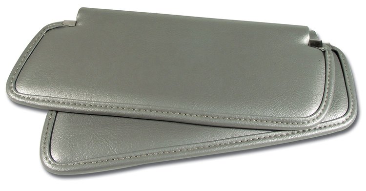 408361 Sunvisors, 1974-1975 Chevy Corvette, Silver Madrid