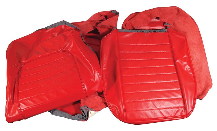 411735 Leather Seat Covers, 1959-1959 Chevy Corvette, Red