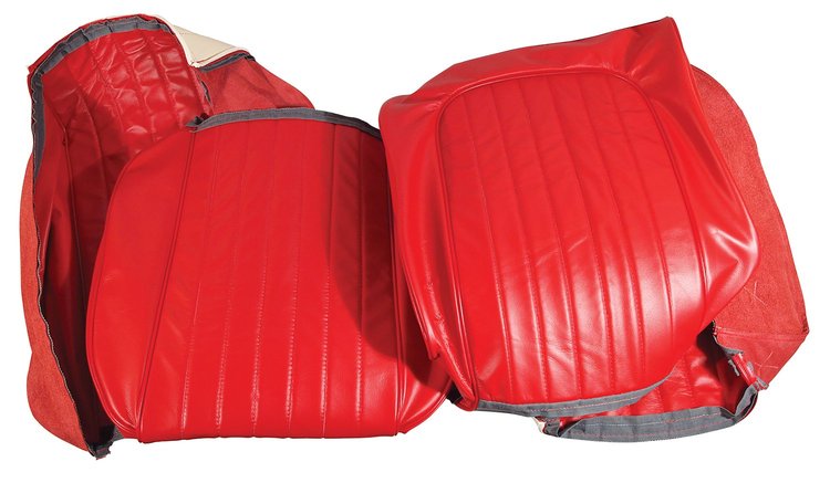 411835 Leather Seat Covers, 1960-1960 Chevy Corvette, Red