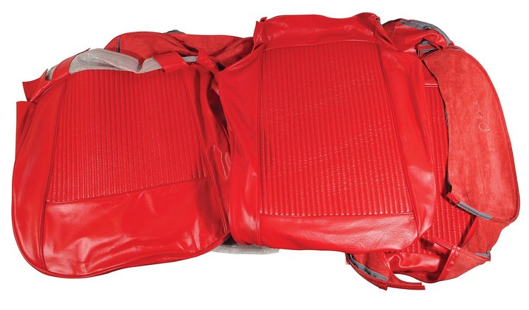 411935 Leather Seat Covers, 1961-1961 Chevy Corvette, Red