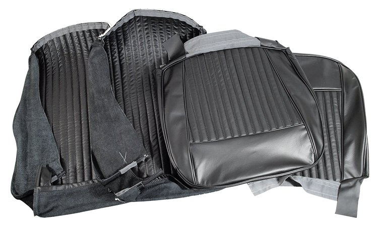 412020 Leather Seat Covers, 1962-1962 Chevy Corvette, Black
