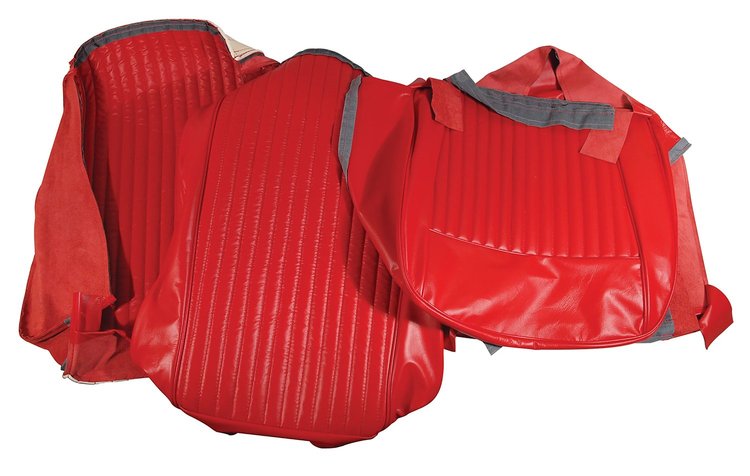 412035 Leather Seat Covers, 1962-1962 Chevy Corvette, Red
