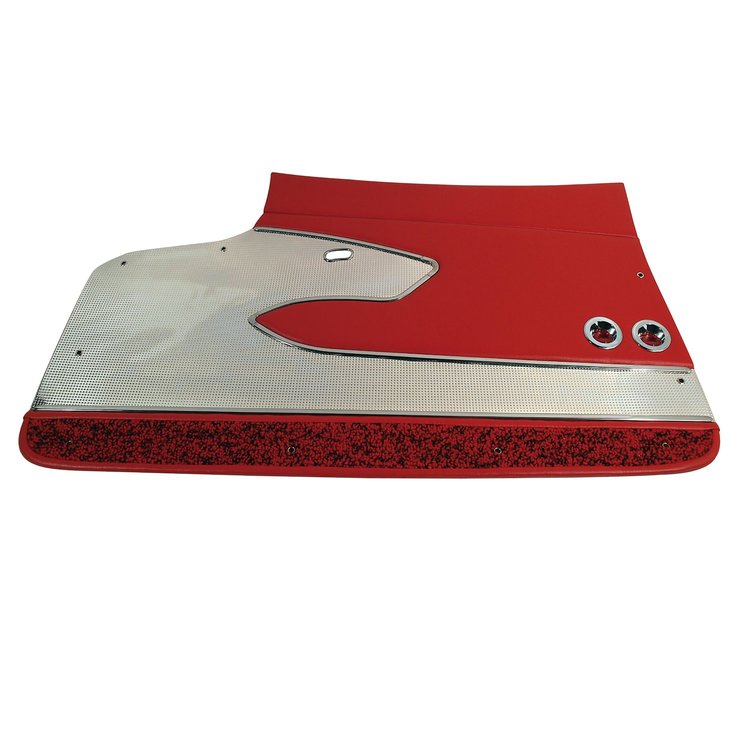 412235 Door Panels, 1960-1960 Chevy Corvette, Red Leather Deluxe