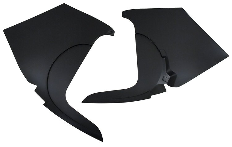 412704 Kick Panels W/O Inserts, 1958-1958 Chevy Corvette, Charcoal