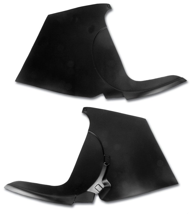 412720 Kick Panels W/O Inserts, 1959-1962 Chevy Corvette, Black