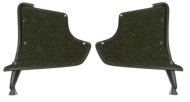 412914 Kick Panels W/Carpet, 1965-1967 Chevy Corvette, Green