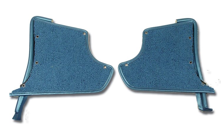 412940 Kick Panels W/Carpet, 1965-1967 Chevy Corvette, Bright Blue