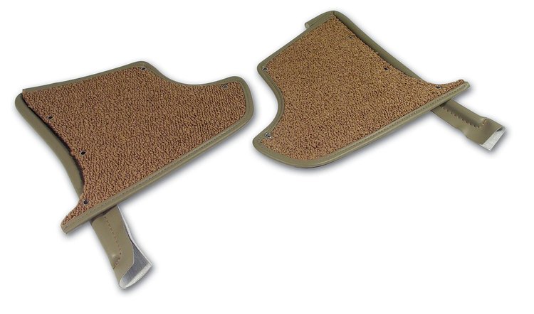 412952 Kick Panels W/Carpet, 1965-1966 Chevy Corvette, Saddle