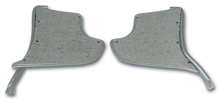 412961 Kick Panels W/Carpet, 1965-1966 Chevy Corvette, Silver