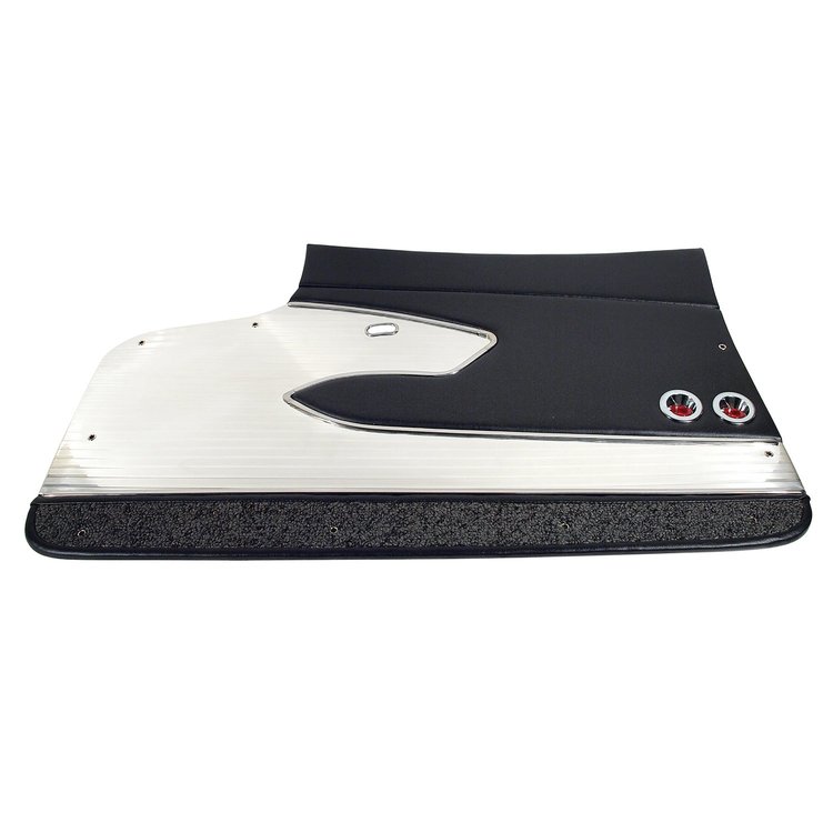 413720 Door Panels, 1961-1961 Chevy Corvette, Black, Leather Deluxe