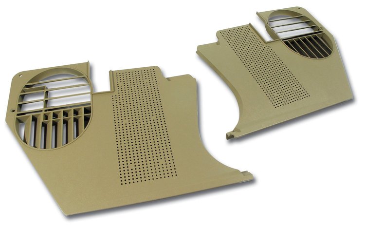 413815 Kick Panels, 1970-1972 Chevy Corvette, Light Saddle