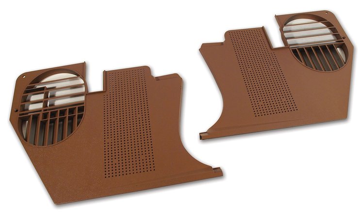 413823 Kick Panels, 1973-1973 Chevy Corvette, Dark Saddle